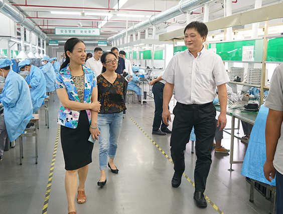 杭州市城市管理局黨組成員、副局長(cháng)宋曉青一行蒞臨勇電參觀(guān)考察